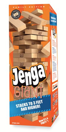 Jenga Game with Genuine Hardwood Blocks for Kids Ages 6 and Up