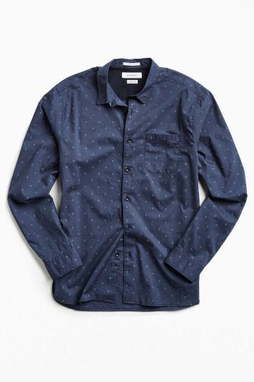 UO Foulard Print Button-Down Shirt