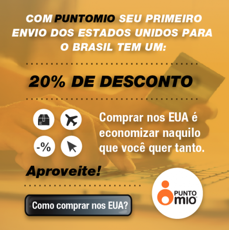 Seu primeiro envio dos estados unidos para o brasil tem um 20% de desconto.