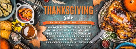 Thanksgiving SALE en tiendas online de USA.. 